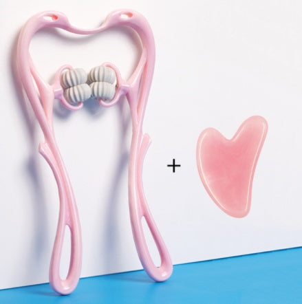 6-Roller Neck Massage Tool – Manual Muscle Relaxer & Stress Relief