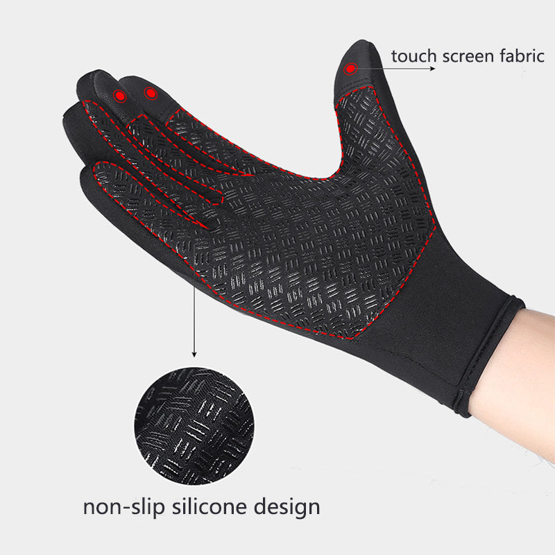Waterproof Winter Riding Gloves – Touch Screen, Anti-Slip, Fleece-Lined