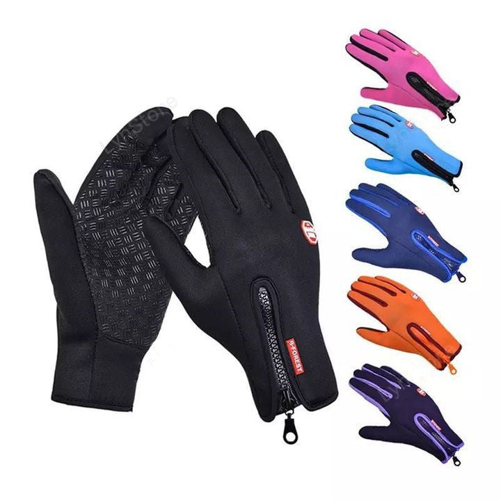 Waterproof Winter Riding Gloves – Touch Screen, Anti-Slip, Fleece-Lined