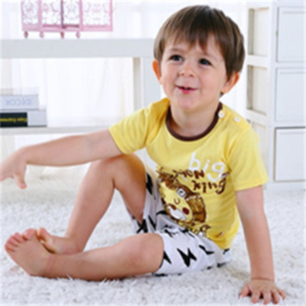 Baby Summer Outfit Set – Cartoon T-Shirt & Casual Shorts for Boys/Girls