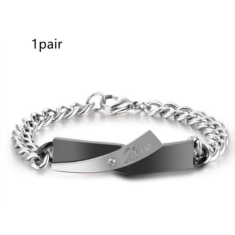 Couple Cross Bracelet – Matching Adjustable His & Hers Friendship Bracelet