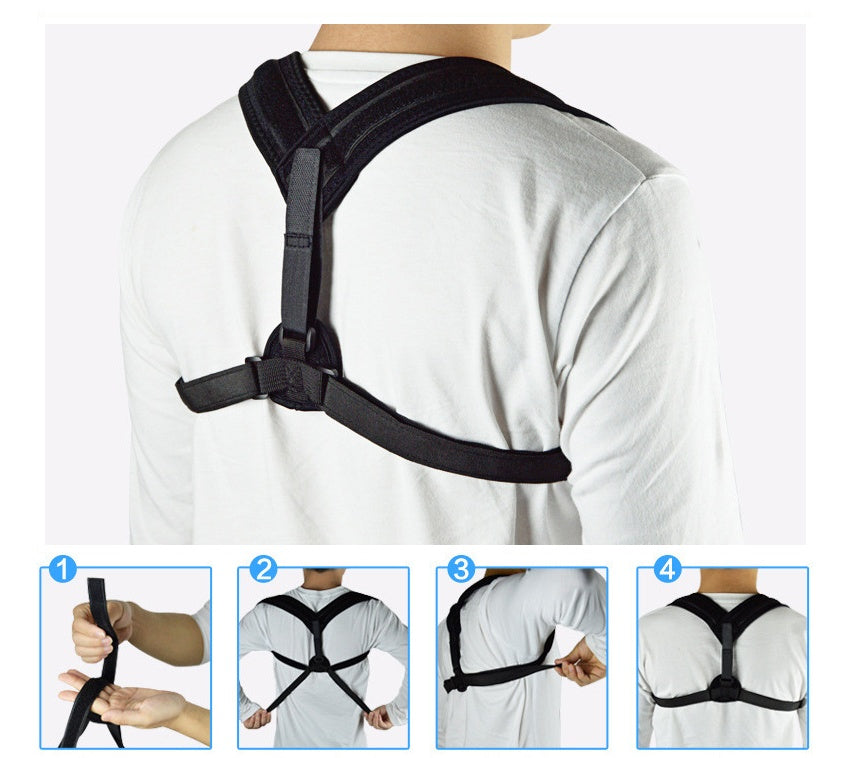 Clavicle & Back Posture Corrector – Adjustable Support Strap for Better Alignment