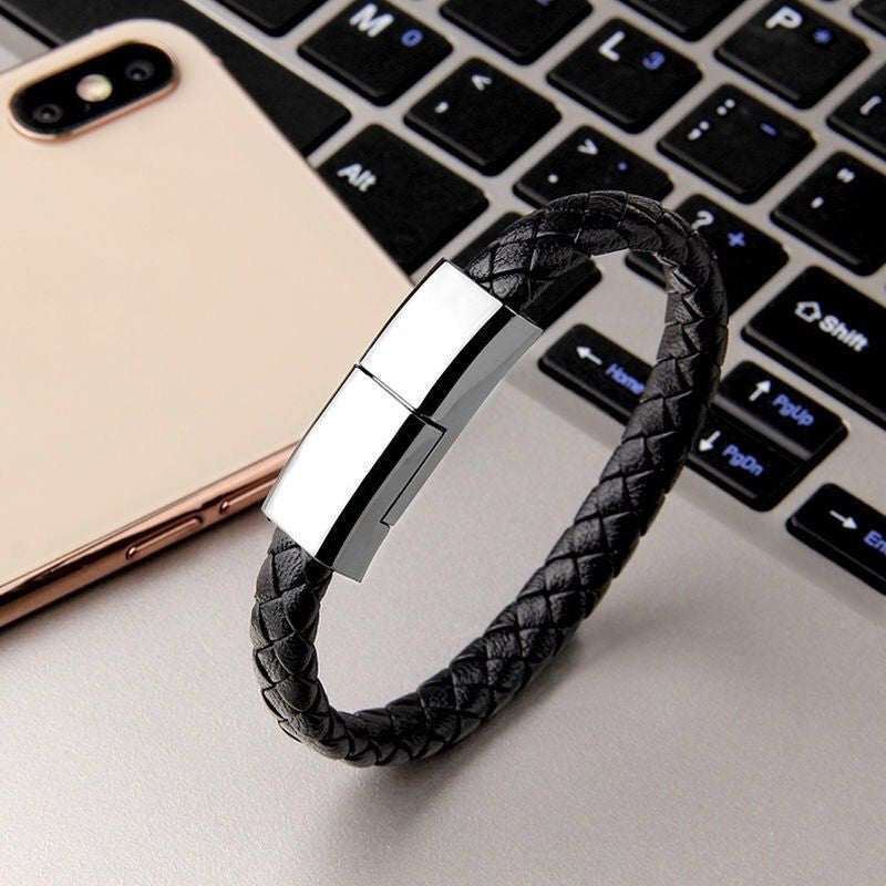 Bracelet USB Charging Cable – Wearable Data & Charging Cord for iPhone / USB-C / Micro USB