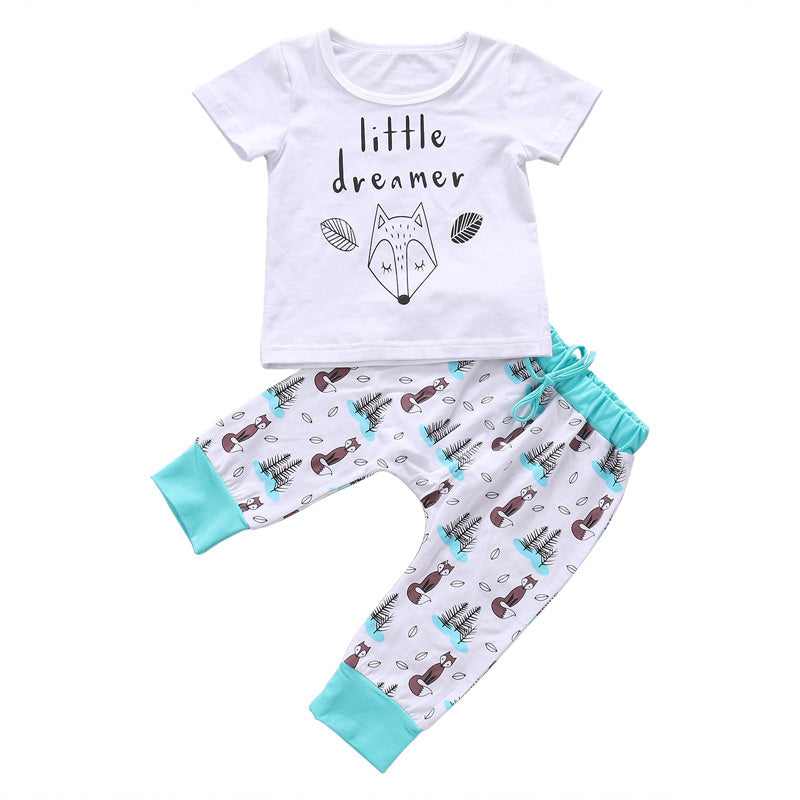 Newborn Baby Outfit Set – T-Shirt & Pants Clothing Set for Little Boys and Girls