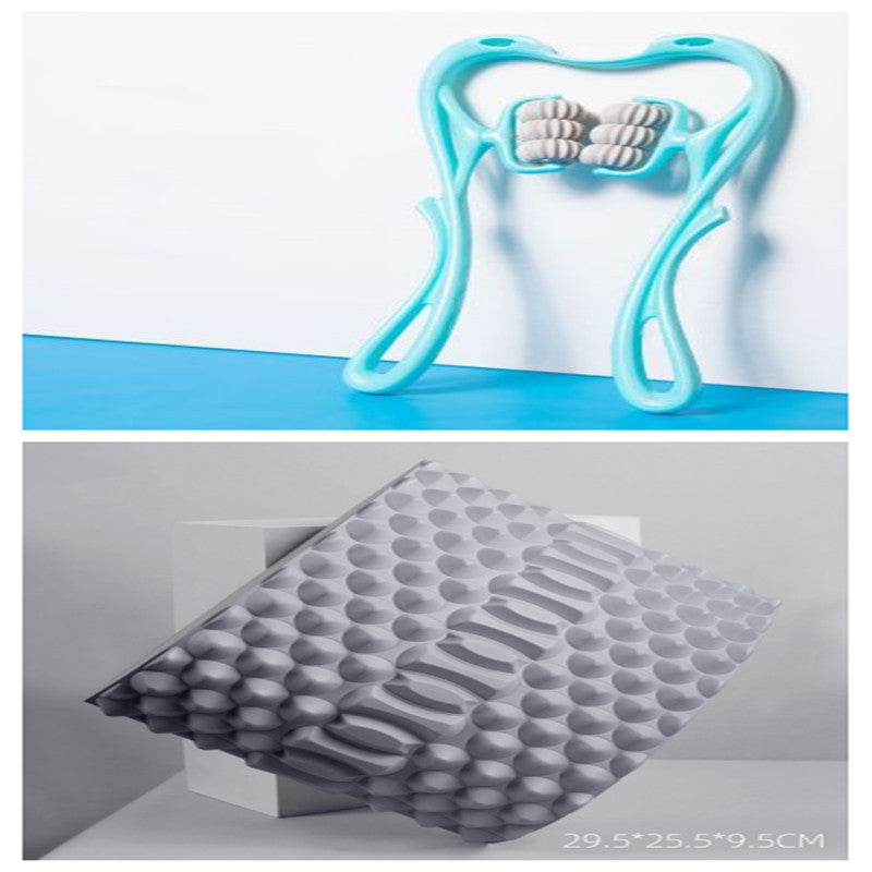 6-Roller Neck Massage Tool – Manual Muscle Relaxer & Stress Relief