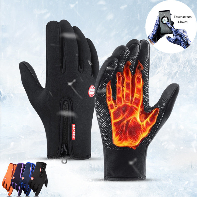 Waterproof Winter Riding Gloves – Touch Screen, Anti-Slip, Fleece-Lined