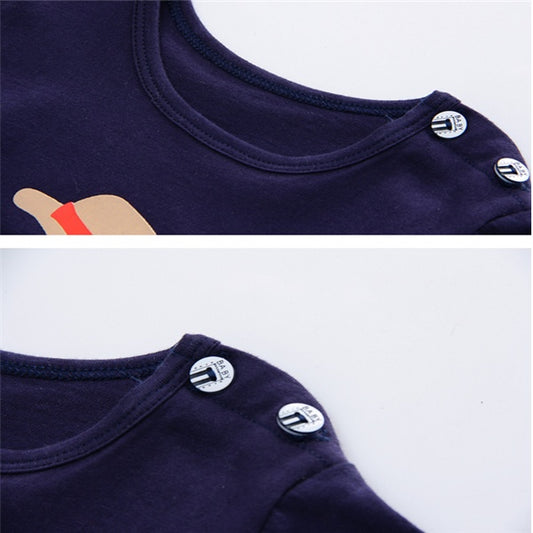 Baby Summer Outfit Set – Cartoon T-Shirt & Casual Shorts for Boys/Girls