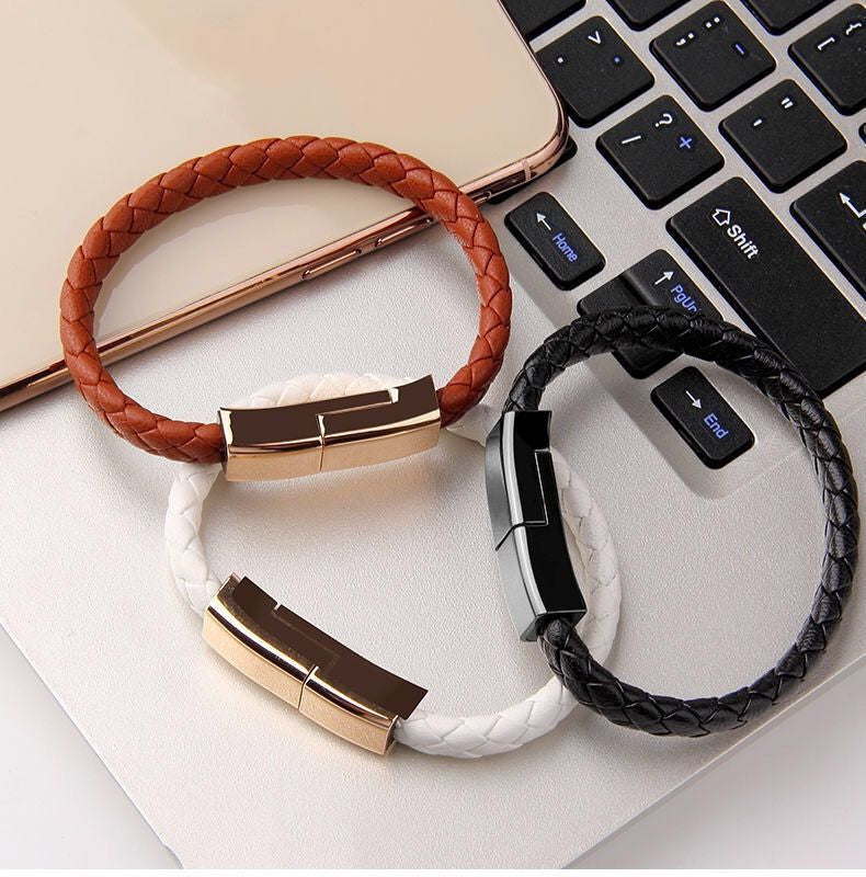 Bracelet USB Charging Cable – Wearable Data & Charging Cord for iPhone / USB-C / Micro USB