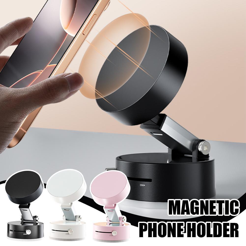 Foldable Magnetic Car Phone Holder – Strong Suction Cup, Hands-Free Navigation Mount