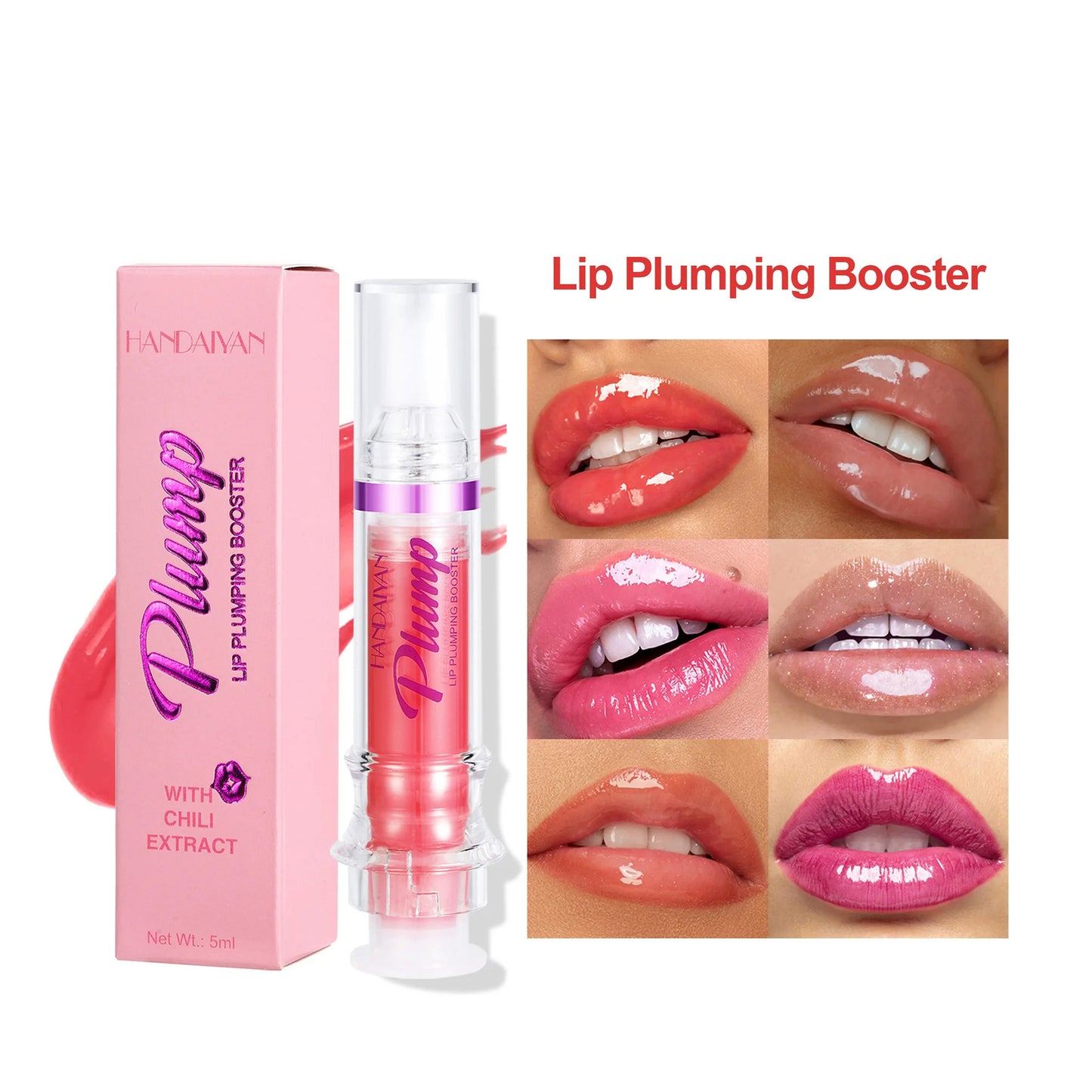Rich Glossy Liquid Lipstick – Spicy Plumping Mirror Shine Lip Gloss