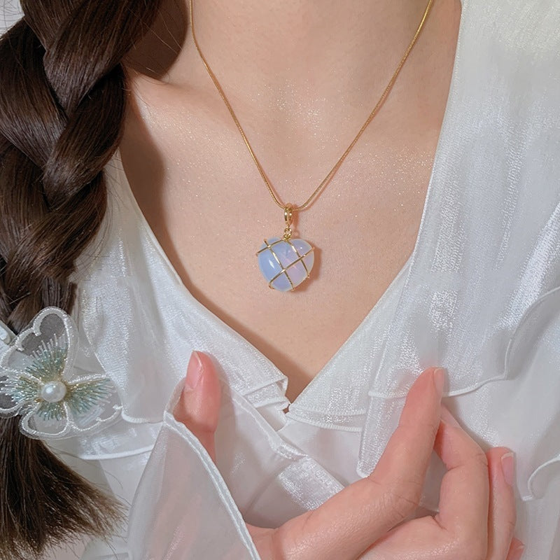 Moonstone Princess Necklace – Cute Cartoon-Inspired Jewelry for Girls