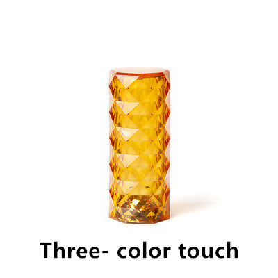 Nordic Crystal LED Table Lamp – Touch Dimming USB Diamond Night Light & Rose Projection