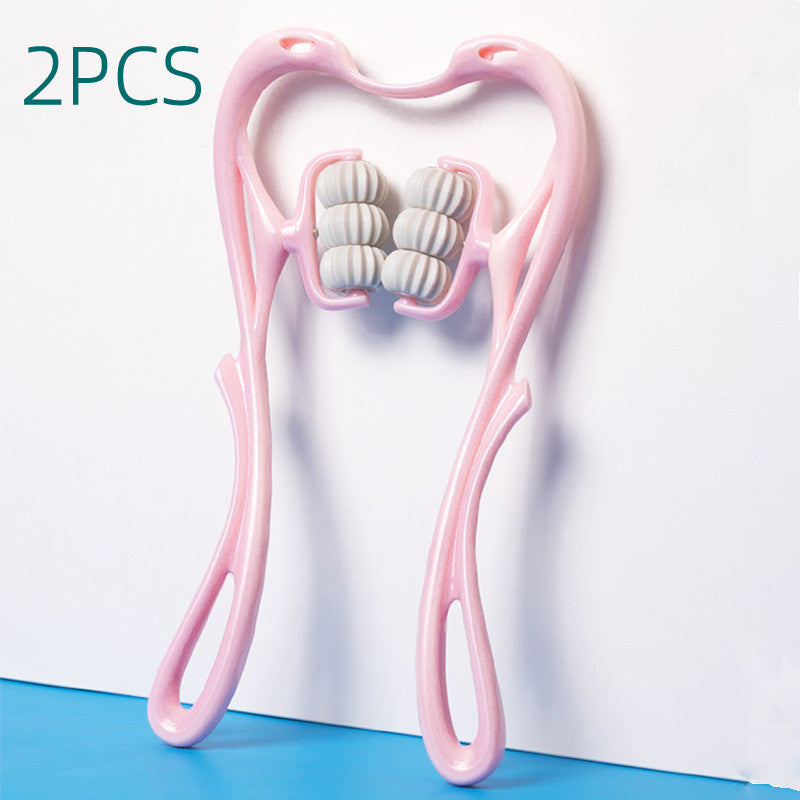 6-Roller Neck Massage Tool – Manual Muscle Relaxer & Stress Relief