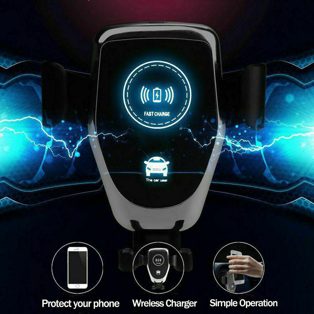 10W Qi Wireless Fast Car Charger – Automatic Clamping Phone Mount