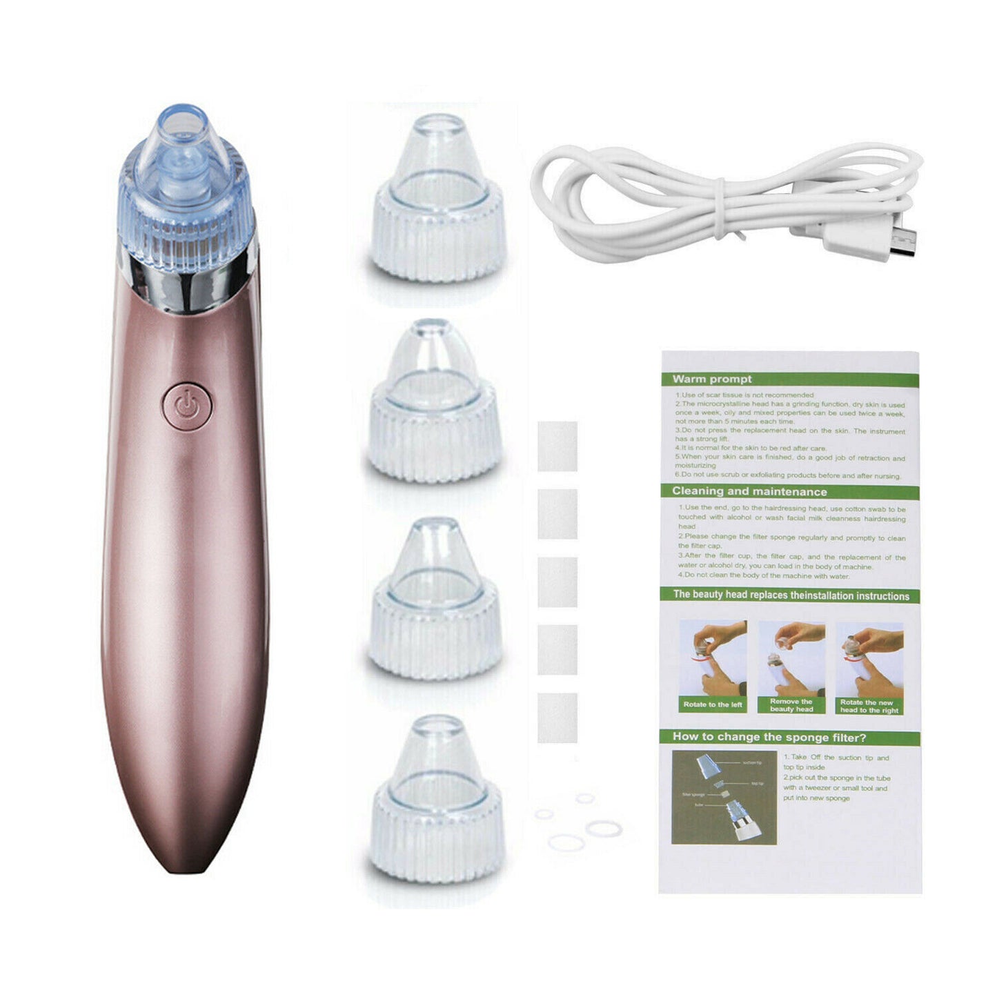 Electric Blackhead Remover – Strong Suction Pore Vacuum & Skin Cleaner