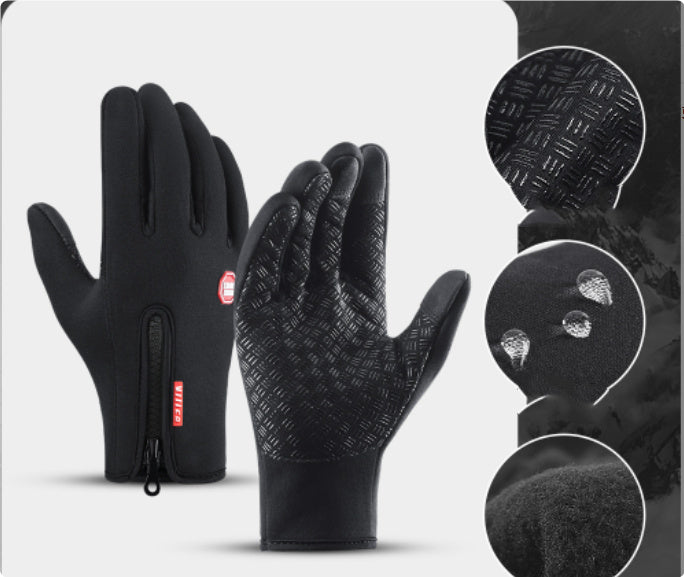Waterproof Winter Riding Gloves – Touch Screen, Anti-Slip, Fleece-Lined