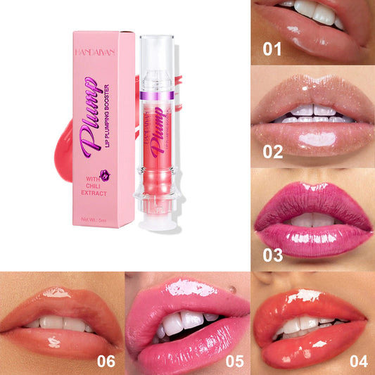 Rich Glossy Liquid Lipstick – Spicy Plumping Mirror Shine Lip Gloss